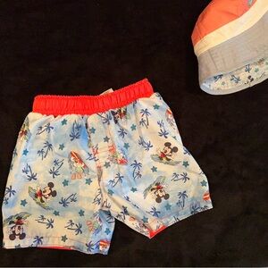 Disney Jr Swim Trunk & Reversible Bucket Hat Set 18M